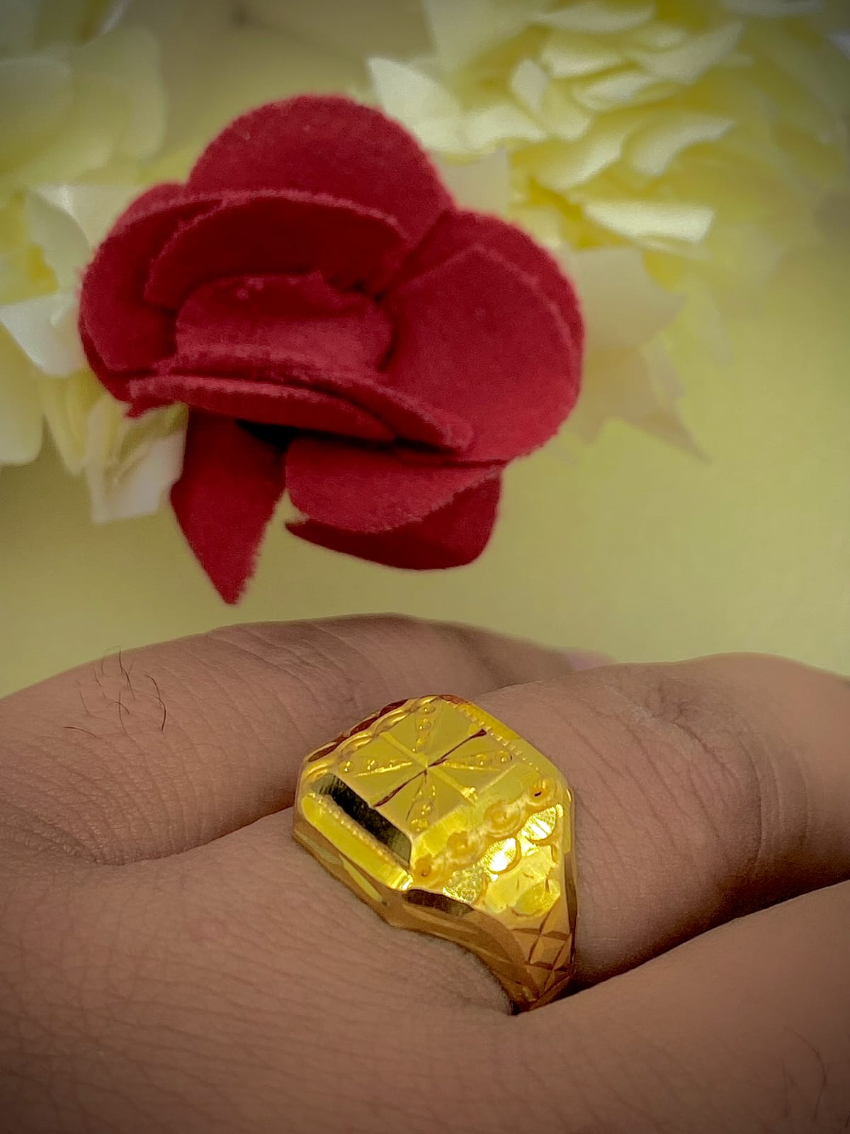 men  gold plated  sona polish    ring    buy 1  get 1 free