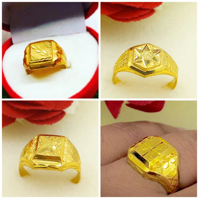 men  gold plated  sona polish    ring    buy 1  get 1 free